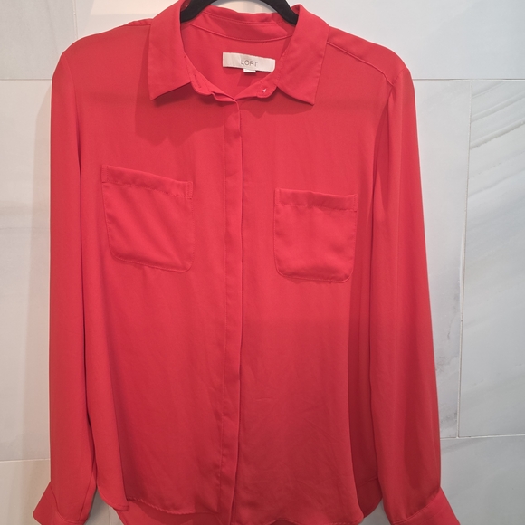 Loft Women's Red Blouse - Picture 2 of 5